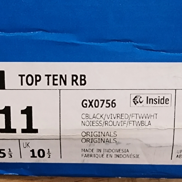 Adidas Originals Top Ten High Tops red and black - Picture 6 of 6